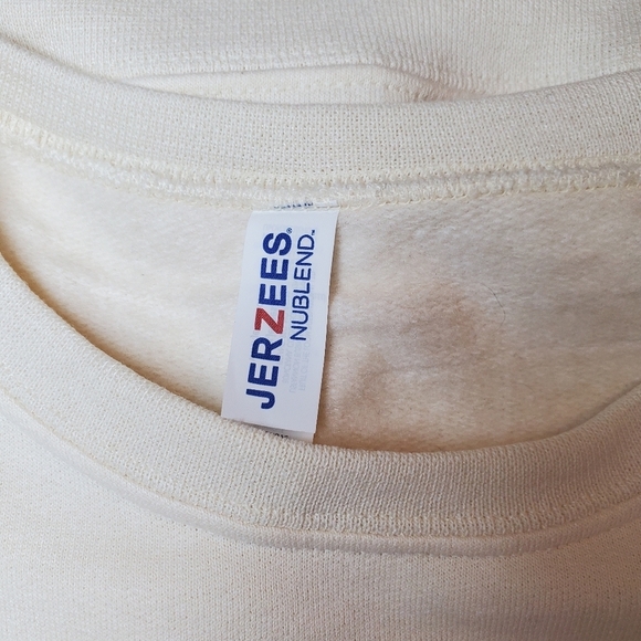 NWOT Funny The Reader Tarot Cream Jerzees Sweatshirt Sz M - Picture 6 of 11